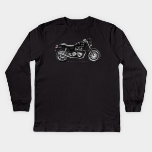 Triumph Thruxton 865cc 15 black, sn Kids Long Sleeve T-Shirt